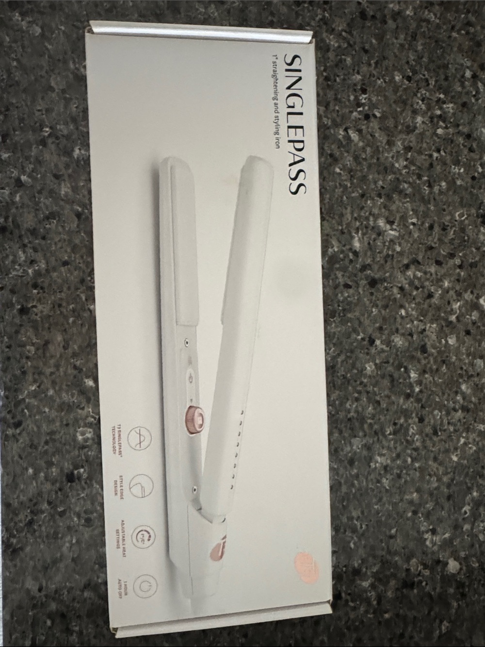 T3 SinglePass Ceramic Hair Straightener with Rose Gold Accents